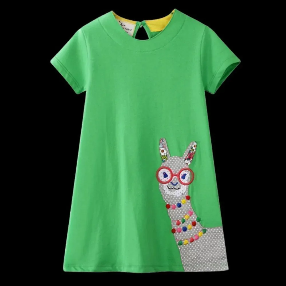 New Cute Summer Girls Dress Llama Applique  READ DESCRIPTION PLEASE